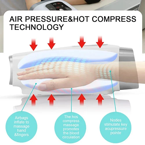 Air Pressure Heating Vibration Hand Massager
